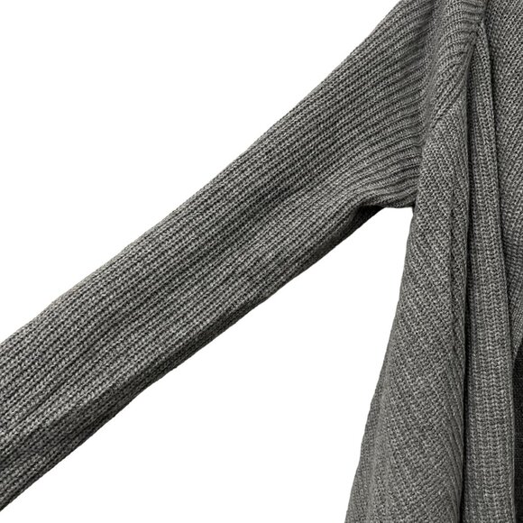 Vineyard Vines Gray Wool Cashmere Angora Blend Ribbed Waterfall Cardigan Size S - Picture 2 of 5